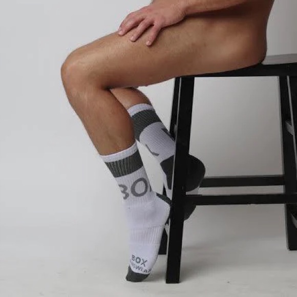 BOX MENSWEAR SPORTS SOCKS - GREY NWT - Picture 3 of 4